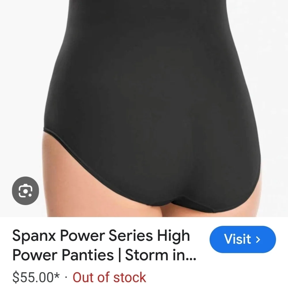 SPANX NWT HIGH POWER PANTIES SZ MEDIUM BLACK